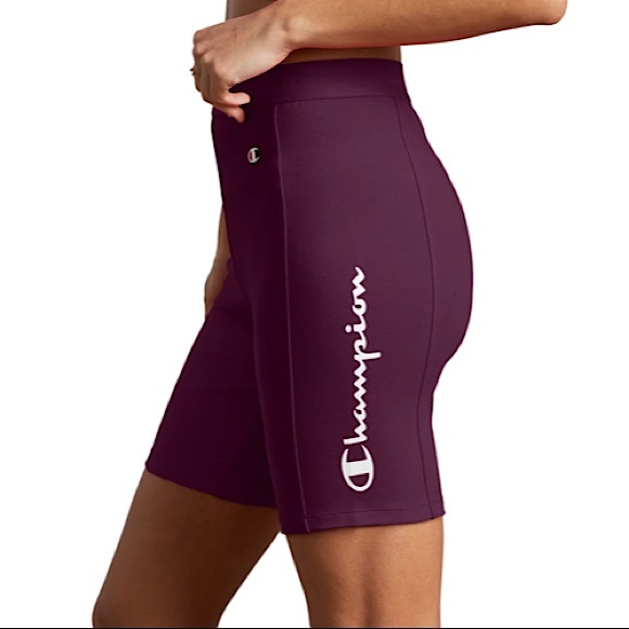 Champion Everyday Bike Shorts Vertical Logo - Picture 1 of 4